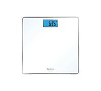 Tefal Classic Pèse-personne balance 31 x 31 cm Capacité maxi 160 kg Graduation 100g Afficheur rétro-éclairé Piles fournies PP1501V0 Blanc