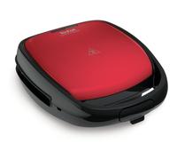Tefal Colormania Snack TIME SW341512 - Gaufrier/machine à croque-monsieur - 700 Watt - rouge/noir