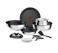 Tefal Comfort Max, Batterie de cuisine 13 pièces, Poêles et casseroles empilables, Design compact, Poignée amovible, L966SC44