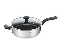 Tefal Comfort Max Sauteuse 26 cm + couvercle verre, Induction, Acier inoxydable haute qualité, Revêtement antiadhésif, Indicateur de température Thermo-Spot, Poignée thermo-isolée G7263344