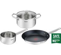Tefal COOK EAT Topf- und Pfannen-Set 4tlg. (Kochtopf 20cm m.D., Kasserolle 16cm o.D., Pfanne 28cm)