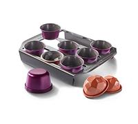 Tefal Kit moules à gâteaux Creabake J304SS – 9 muffins, 3 moules diamant, anti-adhésif empilable