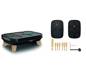 Tefal Crêpière électrique, 2 plaques amovibles antiadhésives, Température réglable, Crêpes, Pancakes, Louche, Répartiteur de pâte, Spatules, Fabriqué en France, Gourmet PY900812