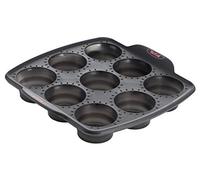 Tefal Crispybake Moule 9 muffins silicone rétractable J4174714, Noir, 30 x 29 cm
