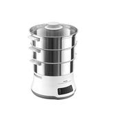 Tefal Convenient Series Deluxe VC502D cuiseur vapeur 3 Nombre de paniers Comptoir 900 W Acier inoxydable, Blanc