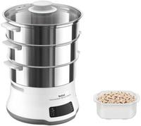 Tefal Convenient Series Deluxe VC502D cuiseur vapeur 3 Nombre de paniers Comptoir 900 W Acier inoxydable, Blanc