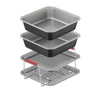 Tefal Dail’Easy, Kit de 4 accessoires de cuisson pour air fryer, Poignées ergonomiques, 2 moules, Revêtement antiadhésif, J701S444