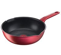 Tefal Daily Chef Poêle profonde Rouge, 26 cm, Durable, Résistante, Facile à nettoyer, Revêtement antiadhésif, Thermo-Signal, Cuisine saine, Becs verseurs, Fabriquée en France, Induction G2737702