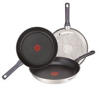 Tefal Daily Cook Poêle antiadhésive en acier inoxydable Juego de 3 sartenes Noir