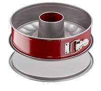 Tefal Moule à savarin Delibake 1642814 – 27 cm – Acier – À charnière – Rouge Carbone