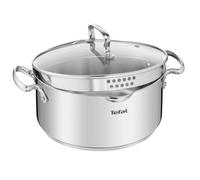 TEFAL Duetto+ Faitout 18 cm, Induction, Acier inoxydable haute qualité, Garantie 10 ans, Poignées rivetées, Couvercle verre