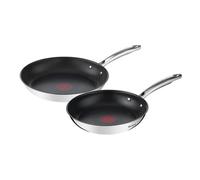 TEFAL G732S255 DUETTO Set 2 poeles 24/28 cm inox tous feux dont induction revetement anti adhésif