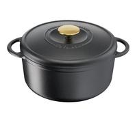 TEFAL E2230404 Cocottes fonte d'acier Pierre Gagnaire Heritage Ronde - 25 cm - 5,1L - Tous feux dont Induction - Noir