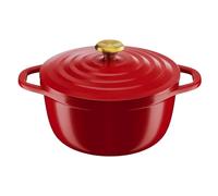 TEFAL E2544604 Air cocotte légere 24 cm fonte d'aluminium rouge, tous feux dont induction