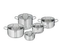 Tefal E492sa25 Set 10 Pièces Virtuoso Avec Casserole 16 Cm, Faitouts 18/20/24 Cm Et Casserole À Pâtes 22 Cm