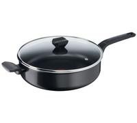 Tefal B55537 Poêle à ragoût de 28 cm Easy Cook & Clean | avec couvercle en verre | revêtement antiadhésif | sûr | signal thermique | fond du plat à diffusion | cuisson saine | noir (tous les types de cuisinières sauf à induction)