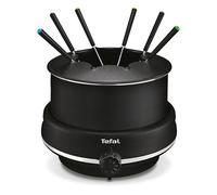 TEFAL EASY FONDUE Fondue électrique 6 personnes, 800W,Thermostat réglable, Capot + 6 pics à fondue inclus, facile à nettoyer, EF261800