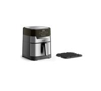 Tefal Easy Fry & Grill EY505D15 Friteuse Air Chaud 4.2L Inox 1550W, 8 programmes, Thermostat 80-200°C, Minuteur 60min, Fonction Déshydratation