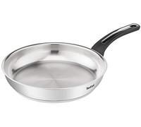 Tefal Emotion Poêle Argent 28 cm, Inox, Garantie 10 ans, Base épaisse pour une diffusion de chaleur homogène, Design élégant, Poignée robuste, Induction E3010604