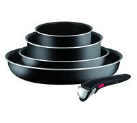 Tefal Ensemble de 5 casseroles et poêles antiadhésives Ingenio Essential, kit de démarrage, compatible avec toutes les plaques de cuisson à l'exception de l'induction, noir, L2009242