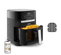 Tefal EY5068 Easy Fry & Grill Vision Friteuse à air chaud avec fenêtre de visualisation noire, cuisson saine, écran tactile, 8 programmes automatiques, rapide, fenêtre de visionnement, friteuse à air
