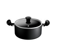 Tefal Faitout Titanium Essential B9414644 avec couvercle, revêtement anti-adhésif haute performance, compatible avec toutes les cuisinières sauf induction, 24 cm