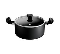 Tefal Faitout Titanium Essential B9414644 avec couvercle, revêtement anti-adhésif haute performance, compatible avec toutes les cuisinières sauf induction, 24 cm