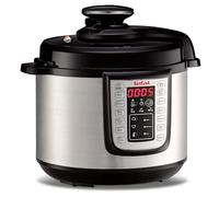 Tefal Fast and Delicious Multicuiseur, Cuisson sous pression, Rapide, Multifonction, 25 Programmes, 6L, 6 Personnes, Noir Inox, CY505EF0