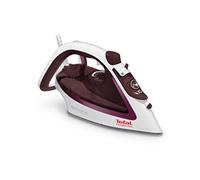 Tefal Fer à repasser vapeur Easygliss Plus, 190 g/min, vapeur verticale, ouverture de remplissage d'eau XL, planche stable, semelle Durilium AirGlide, blanc/bordeaux