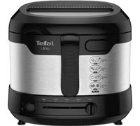 TefalFriteuse Uno M Inox électrique, Capacité de 1 kg, 4 personnes, Friteuse compacte, Rangement facile, Position de drainage pour égoutter les aliments frits, Hublot de contrôle, Inox AF215D10