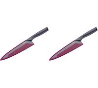 Tefal Fresh Kitchen Couteau Chef Mauve 20 Cm+ Protection (Lot de 2)