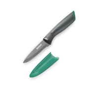Tefal Fresh Kitchen Couteau éplucheur 9 cm, Lame en acier inoxydable avec titane de haute qualité, Revêtement antiadhésif, Zone confort, Etui de protection de lame K1220604