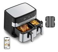 Tefal Dual Easy Fry & Grill EY905D Double 8,3 L Autonome 2700 W Friteuse d’air chaud Acier inoxydable