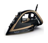 Tefal FV8064 Puregliss Fer à repasser à vapeur, 3000 W, effet pressing 280 g/min, 0-50 g/min, vapeur variable, vapeur verticale, semelle Durilium AirGlide Autoclean, filtre micro calc, noir/doré