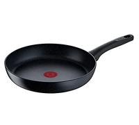 Tefal G28106 Black Stone Poêle à frire, 28 cm, avec revêtement anti-adhésif, signal thermique, sûre, convient à l'induction, cuisson saine, effet pierre, noire