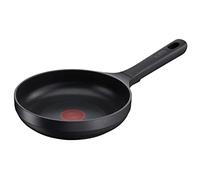 Tefal G61202 Trattoria Pro Poêle à frire, 20 cm, en fonte d'aluminium, revêtement antiadhésif sans danger, indicateur de température, convient à tous les types de feux, convient à l'induction, noire