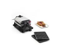 Tefal WM756D moule à gauffres 2 gauffre(s) 1200 W Noir, Acier inoxydable