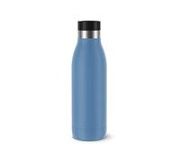 Tefal Gourde 0,5 L, Réutilisable, Acier inoxydable, Hermétique, Revêtement coloré texture poudrée, Ergonomique, Boissons chaudes 12h et froides 24h, Compatible lave-vaisselle, Bludrop bleu N3110310