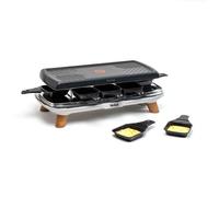 TEFAL GOURMET raclette gril plancha 8 coupelles extra profondes plus de gourmandise grise RE610D12