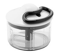 Tefal Hachoir 5 secondes K13303 sans électricité, capacité 500 ml, hachoir multifonction pour légumes, fruits, oignons, noix, ail, aliments pour bébés, blanc/noir/transparent