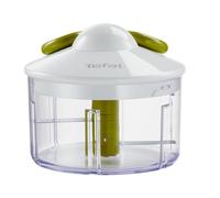 Tefal Hachoir manuel 5 secondes, 500 ml, Système de coupe breveté, Lames en acier inoxydable, Fermeture sécurisée, Poignée ergonomique, Cuisine rapide et facile K1330404, Blanc/Vert
