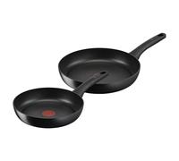 Tefal - Hard Titanium Pro Lot de 2 poêles 24 et - 28 cm | Poêle anti adhesive induction avec Thermo Signal pour saisir vos viandes et légumes avec une cuisson rapide et homogène