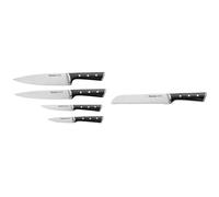 Tefal Ice Force Set de 4 Couteaux - à Découper, Chef, Office, Émincer avec Couteau à Pain 20 cm, Lame en Acier Inoxydable Allemand
