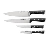 Tefal Ice Force Set de 4 couteaux de cuisine, Lame acier inoxydable allemand, Garantie 10 ans, Coupe et tranchant haute performance K2324S74