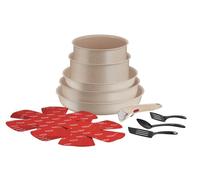 Tefal Ingenio Batterie de cuisine 17 pièces, Tous feux dont induction, Revêtement antiadhésif, Indicateur de température, Aluminium 100% recyclé, Empilable, Fabriqué en France, Delight L7839002