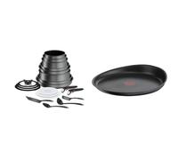 Tefal Ingenio Batterie de cuisine 20 p, Poêles, Casseroles, Induction, Revêtement antiadhésif & Ingenio Poêle à crêpe 27 cm, Induction, Revêtement antiadhésif, Fonte d'aluminium, Empilable