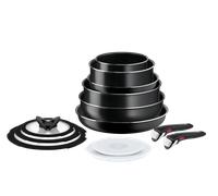 Tefal Ingenio Easy Cook&Clean Antiadhésif Batterie de cuisine 13 pièces Non induction Set 13 pièces : Poêles 22/28 cm + Casseroles 16/20 cm + Poêle wok 26 cm + Sauteuse 24 cm + Couvercles verre 16/20/