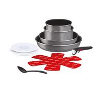 Tefal Ingenio Easy Cook & Clean - Batterie de Cuisine 10 Pièces, Poignée Amovible, Revêtement Antiadhésif, Tous Feux (sauf Induction). Fabriqué en France