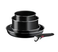 TEFAL Ingenio Easy Cook & Clean L1549043 Batterie de cuisine 5 pièces avec casseroles et poêles à frire antiadhésives Noir