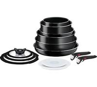 Tefal Ingenio Easy ON Set de casseroles et poêles, 13 pièces, empilable, poignée amovible, peu encombrant, antiadhésif, non compatible avec l'induction, noir